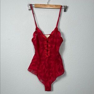 Vintage Gold Label Victoria's Secret Teddy Intimates Sleepwear Bodysuit Small